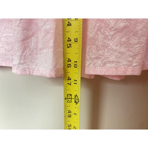 RO'S GARDEN DRESS S PINK PETAL FLIRTY FLORAL COTTON MIDI TIERED BOHO TUCKERNUCK - Picture 14 of 14